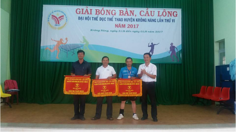 Giải Bóng bàn và Cầu lông huyện Krông Năng năm 2017